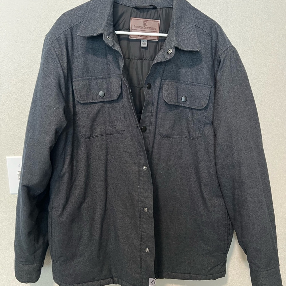 Men's Gray Button-Up Jacket